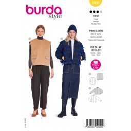 Burda 5698 - Veste à découpes devant