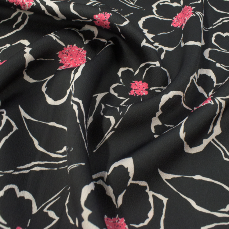 Tissu satin - Midnight floral