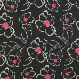 Tissu satin - Midnight floral