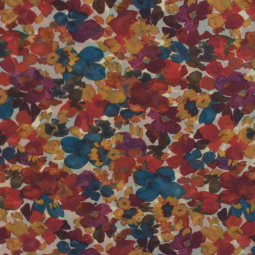 Tissu voile - Red teal floral