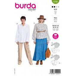 Burda 5700 - Chemises à manches droite ou resserrées