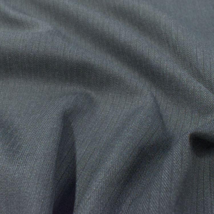 Tissu polyester viscose - Charcoal stripe