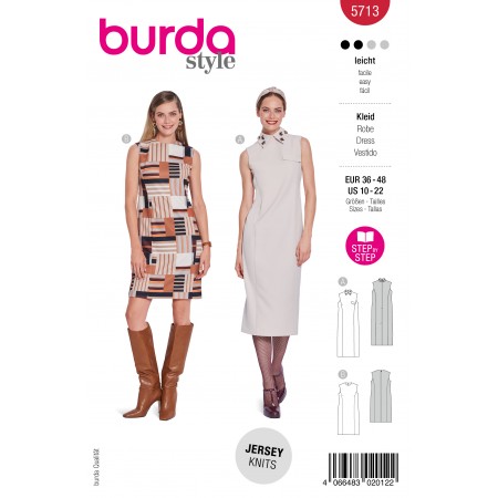 Burda 5713 - Robe droite