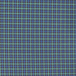 Tissu jacquard - Pied de poule emeraude royal