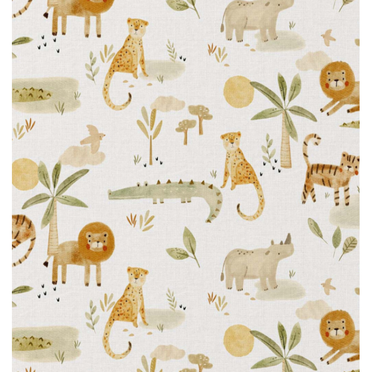 Tissu coton - Sarafou blanc camel