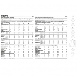 Patron Butterick 6908 - Combinaison, robe