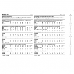 Patron Butterick 6910 - Pantalon