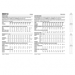 Patron Butterick 6912 - Pantalon jean