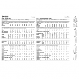 Patron Butterick 6915 - Veste et pantalon