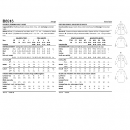 Patron Butterick 6916 - Surchemise