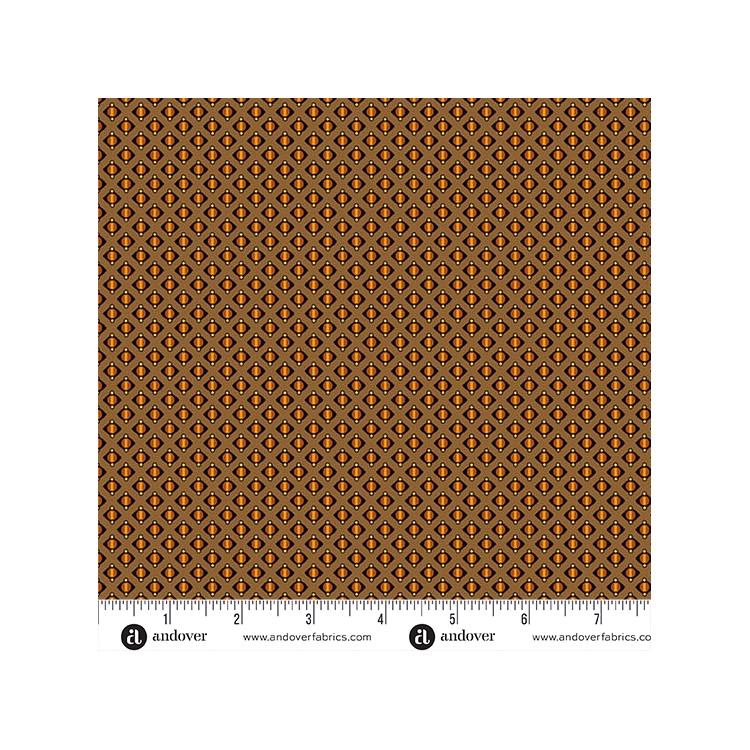 Tissu Jo Morton - Spice market - Cat's eyes cumin