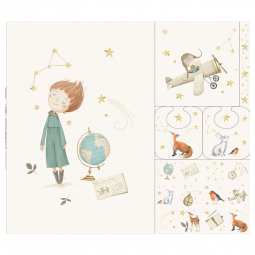 Tissu coton - panneau explorateur