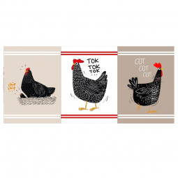 Tissu Panneau - Torchons - Poulettes