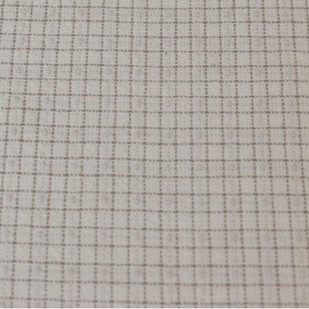 Tissu japonais coton épais - Petit carreaux beige marron
