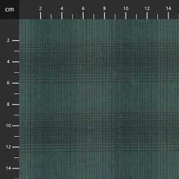 Tissu japonais coton épais - Grand carreaux bleu tempète