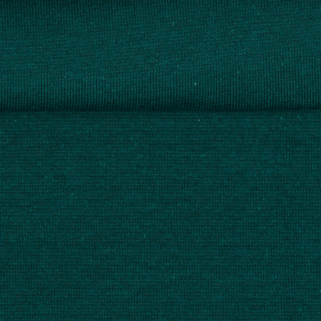 Tissu Bord-côte biologique - Lisse Vert foncé