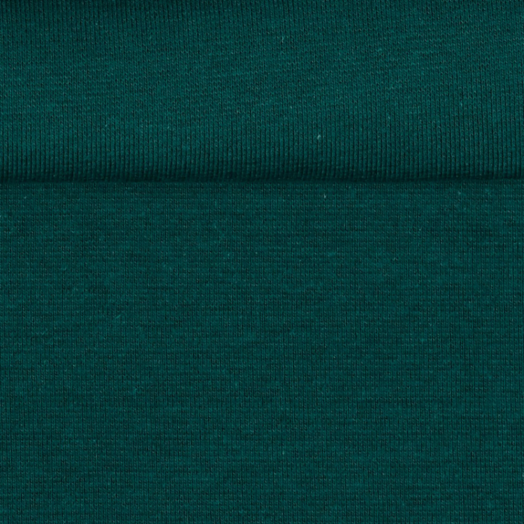 Tissu Bord-côte biologique - Lisse Vert foncé