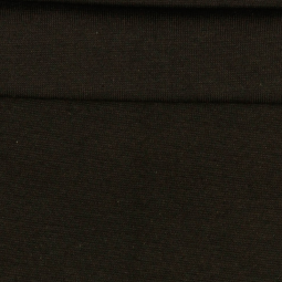 Tissu Bord-côte biologique - Lisse marron chocolat