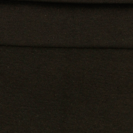 Tissu Bord-côte biologique - Lisse marron chocolat