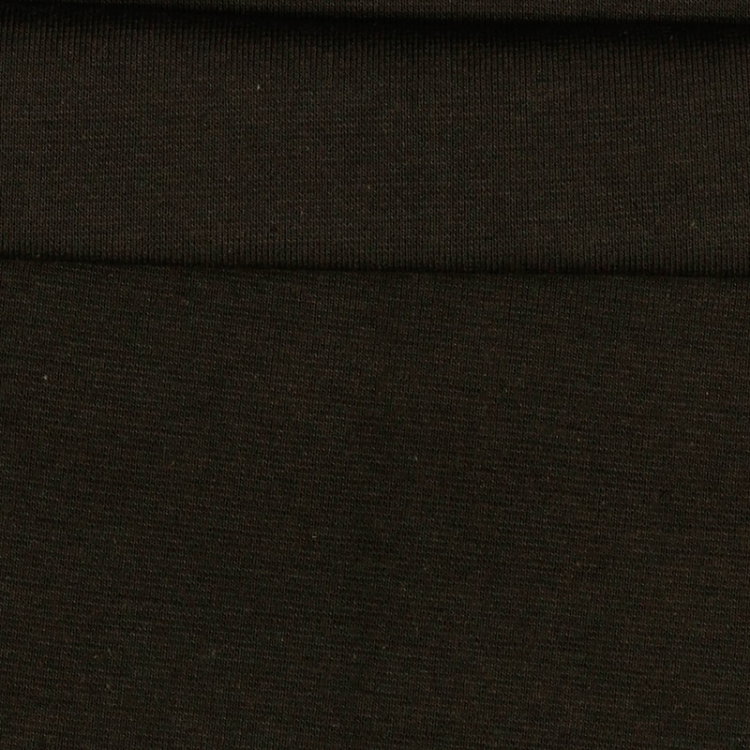 Tissu Bord-côte biologique - Lisse marron chocolat