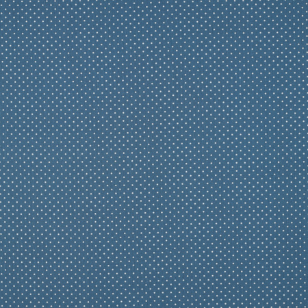 Tissu - Pois blanc fond bleu