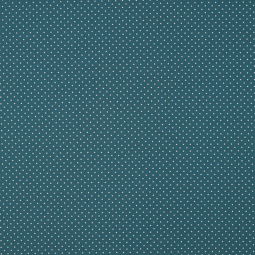 Tissu - Pois blanc fond pétrole