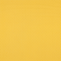 Tissu - Pois blanc fond jaune