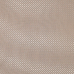 Tissu - Pois blanc fond sable