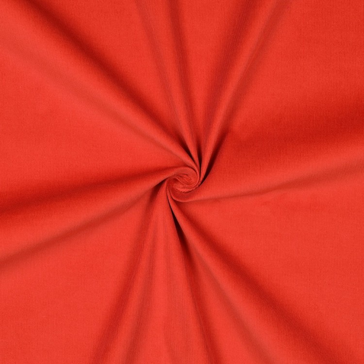 Tissu velours côtelé fin - Terracotta