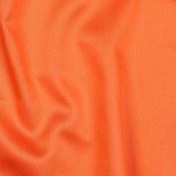 Tissu coton uni satiné - Orange