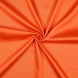 Tissu coton uni satiné - Orange