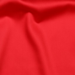 Tissu coton uni satiné - Rouge piment