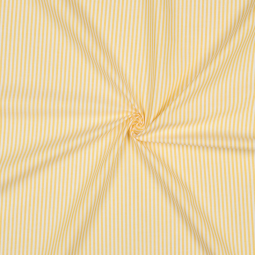 Tissu chambray - Fines rayures jaune
