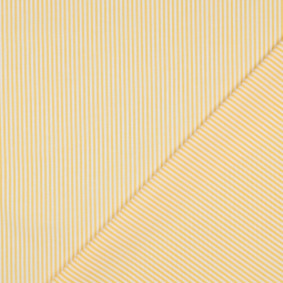Tissu chambray - Fines rayures jaune