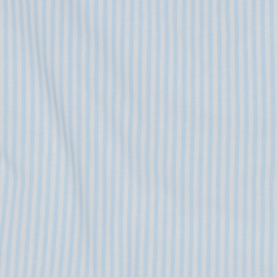 Tissu chambray - Fines rayures bleu ciel