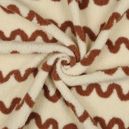 Tissu sherpa - Vagues camel