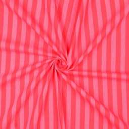 Coton rayé - Rose