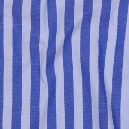 Coton rayé - Bleu