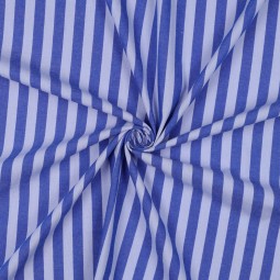 Coton rayé - Bleu