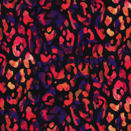 Tissu Viscose - Digital animal noir