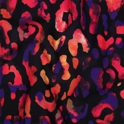 Tissu Viscose - Digital animal noir