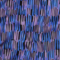 Tissu Viscose stretch - Digital stripes black