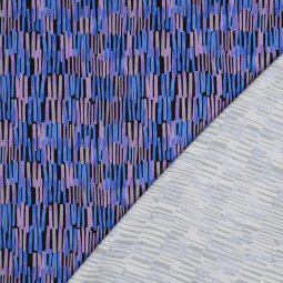 Tissu Viscose stretch - Digital stripes black