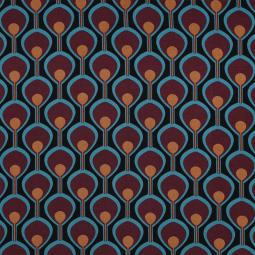 Tissu Viscose stretch - Digital abstract black