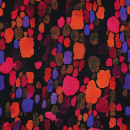 Tissu satin viscose - Aquarelle rouge