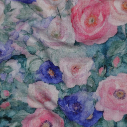 Tissu double gaze - Digital flower