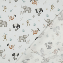 Tissu popeline - Safari animals