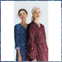 Tissu popeline - Digital leaves cobalt