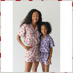 Tissu flanelle - Coeurs rouges