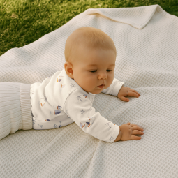 Tissu jersey - natural boats